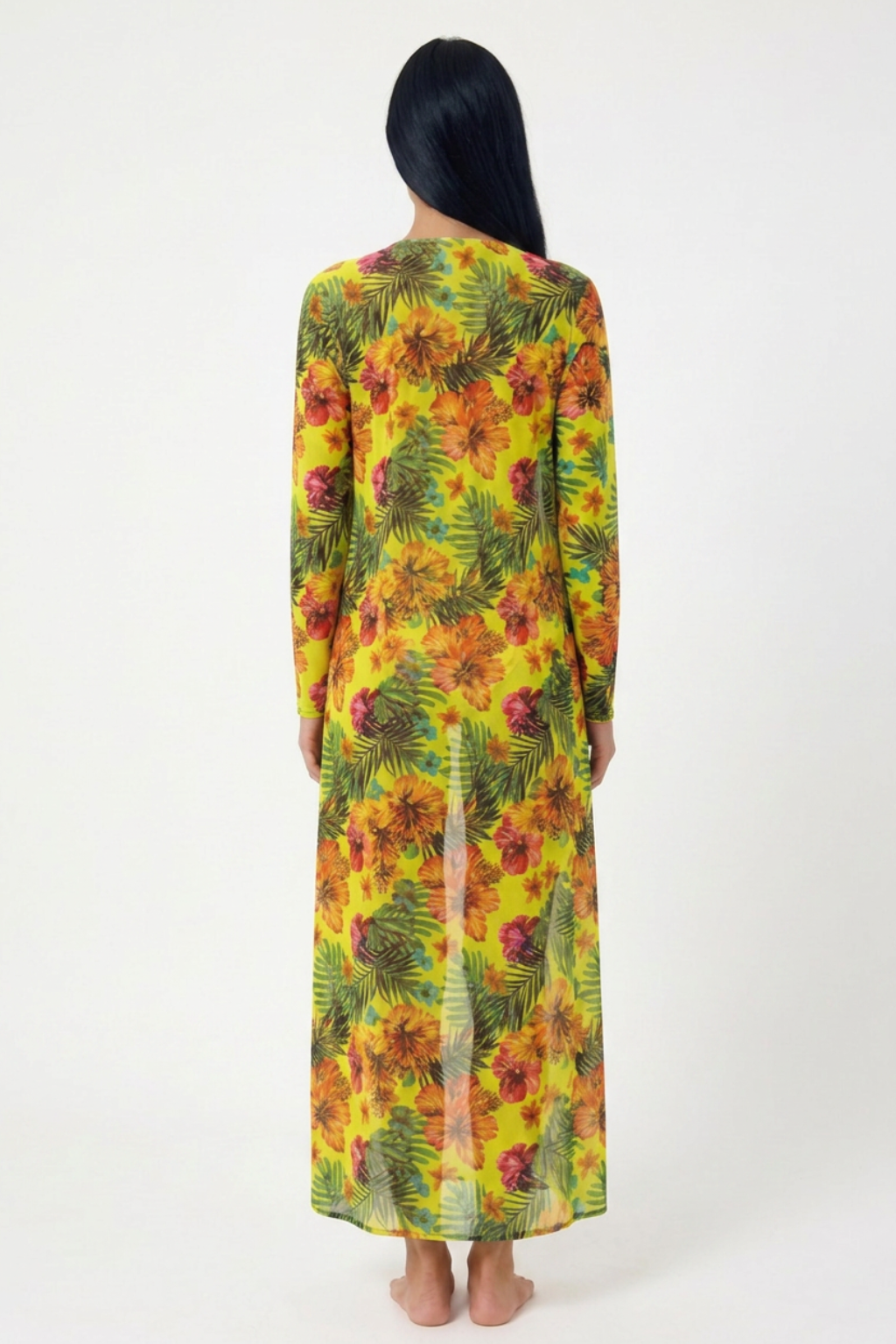Bikini Tropical de 3 Piezas con Kimono