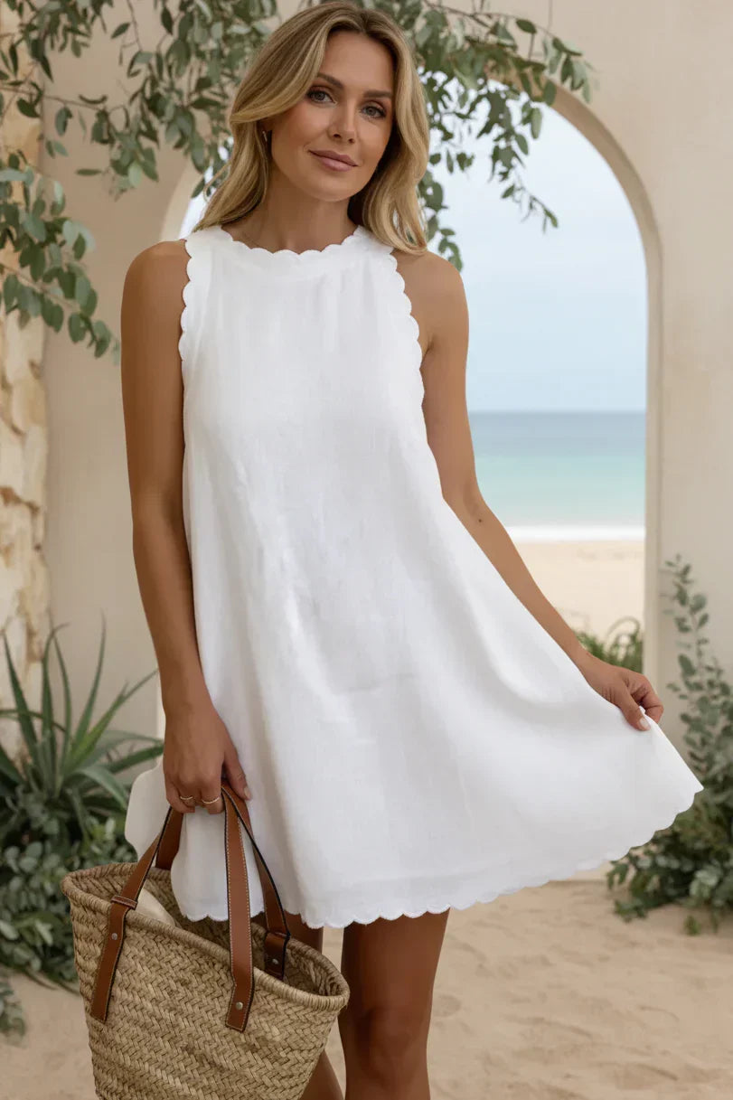 Teresa | Vestido Mini de Línea A con Volantes
