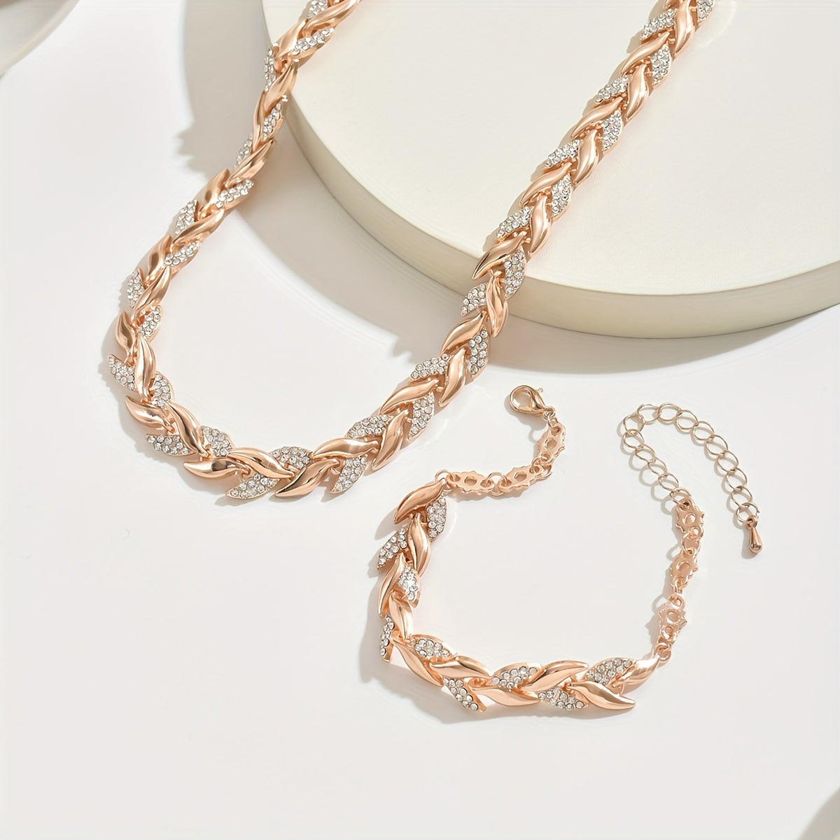 Claudia | Conjunto de Collar y Pulsera de Espiga
