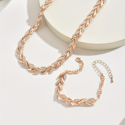 Claudia | Conjunto de Collar y Pulsera de Espiga