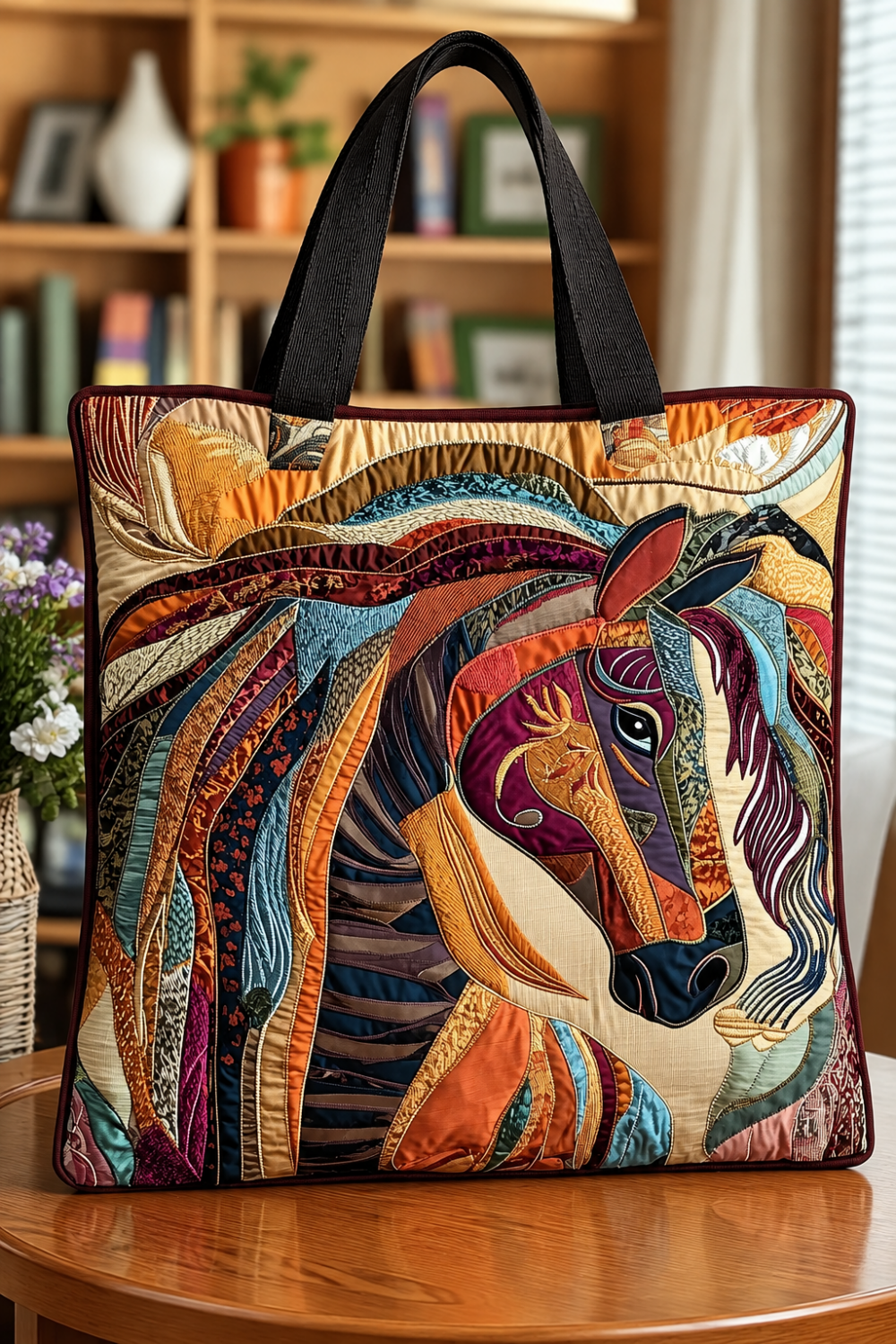 Alejandra | Bolso Acolchado Artesanal con Caballo de Mosaico - Vera Serrat