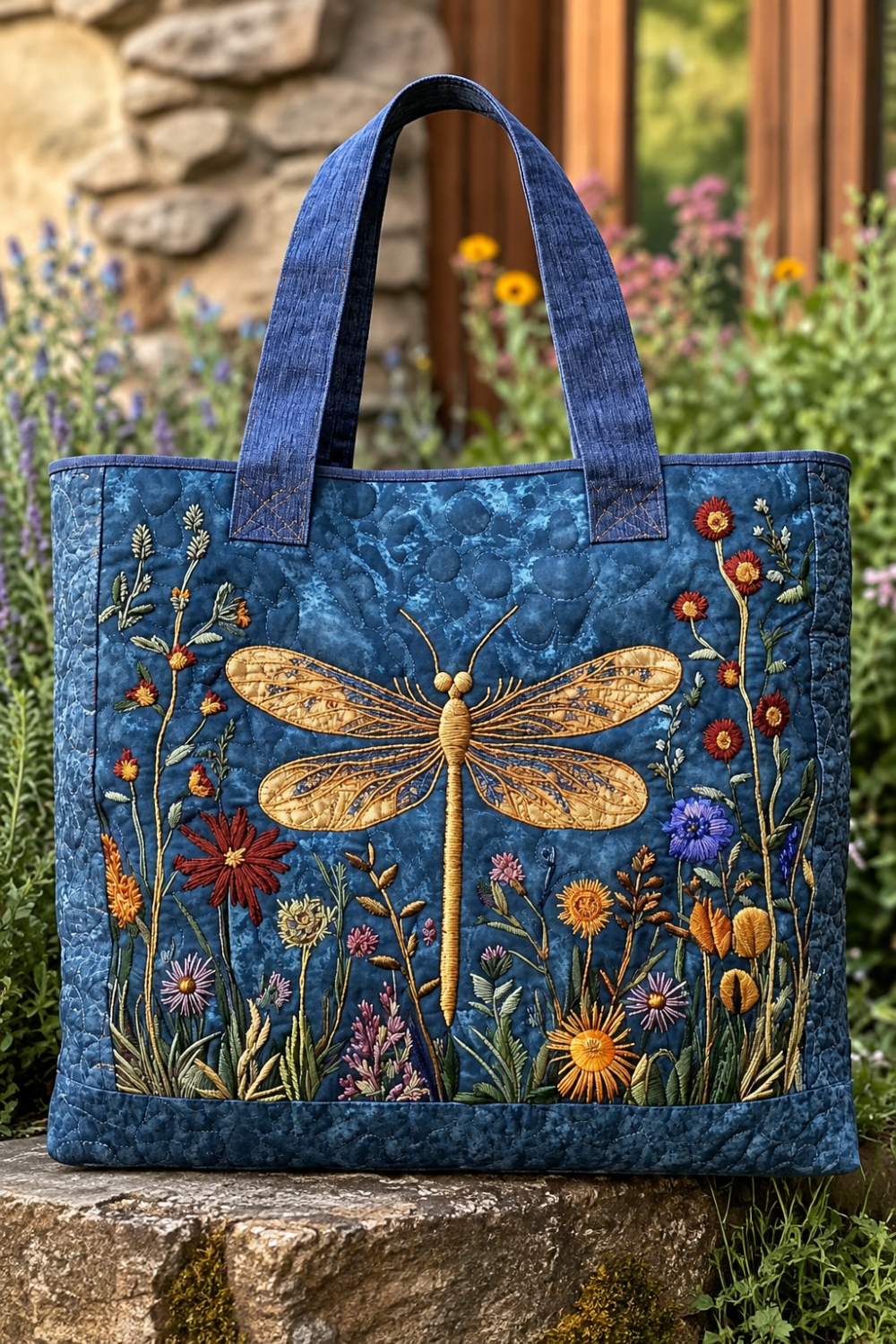 Celia | Bolso Acolchado Artesanal con Estampado de Libélulas - Vera Serrat