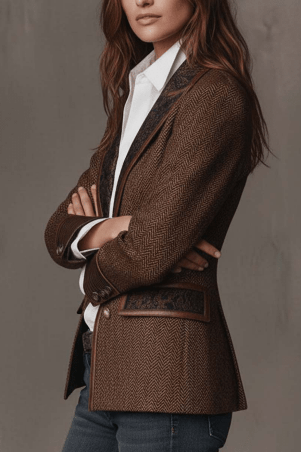 Consuelo | Blazer con Paneles en Espiga - Vera Serrat