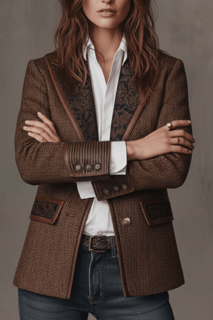 Consuelo | Blazer con Paneles en Espiga - Vera Serrat