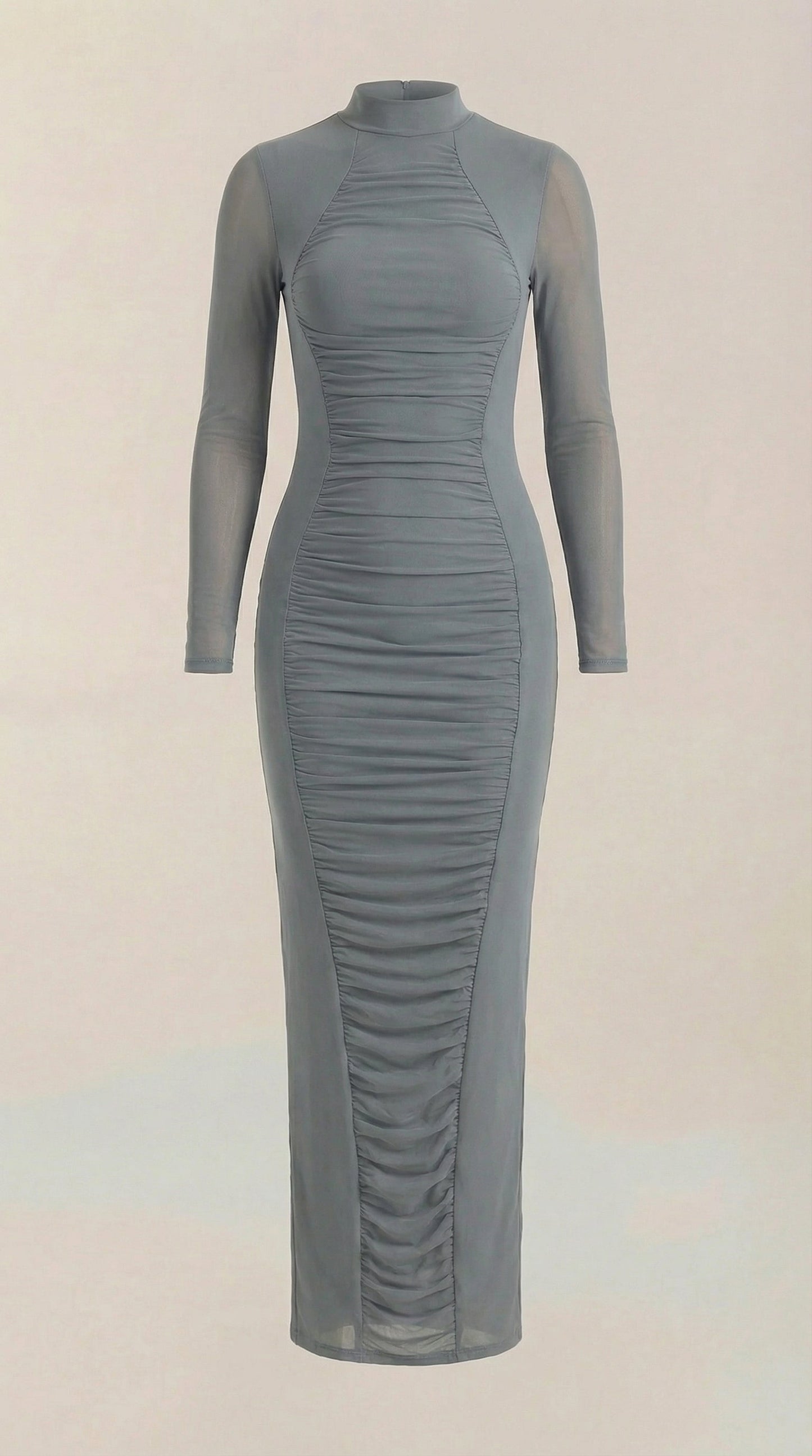 Vestido Maxi con Detalles Fruncidos