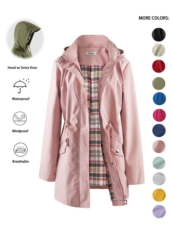Celia | Chaqueta Ligera Impermeable con Capucha