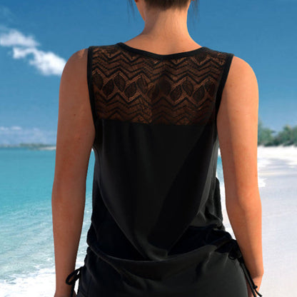 Tankini de Dos Piezas con Short de Cintura Alta