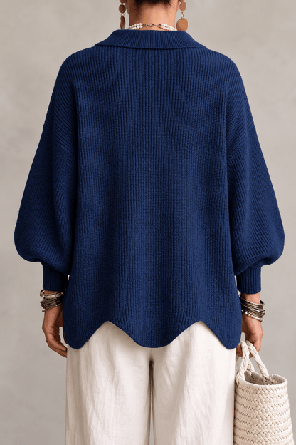 Victoria | Cárdigan oversized con grandes botones dorados - Vera Serrat